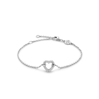 Unique Heart Pave Bracelet by Ti Sento - Available at SHOPKURY.COM. Free Shipping on orders over $200. Trusted jewelers since 1965, from San Juan, Puerto Rico.