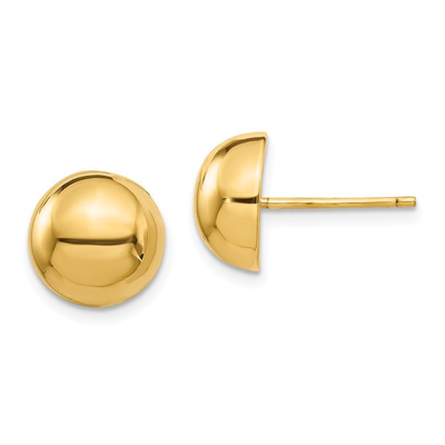 10mm 14K Half Ball Stud Earrings by Kury - Available at SHOPKURY.COM. Free Shipping on orders over $200. Trusted jewelers since 1965, from San Juan, Puerto Rico.