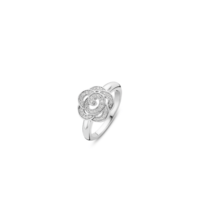 Flower Pave Ring by Ti Sento - Available at SHOPKURY.COM. Free Shipping on orders over $200. Trusted jewelers since 1965, from San Juan, Puerto Rico.