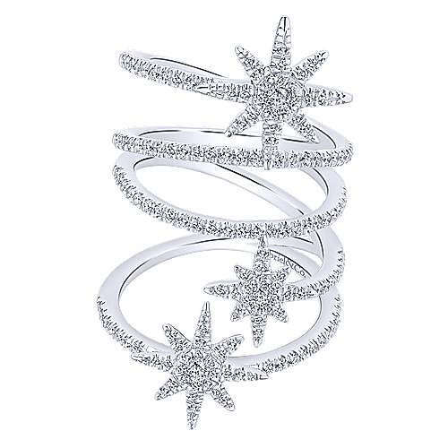 Star Cluster Diamond Ring by Gabriel & Co. - Available at SHOPKURY.COM. Free Shipping on orders over $200. Trusted jewelers since 1965, from San Juan, Puerto Rico.