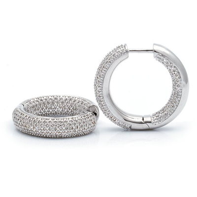 Kury Diamond Huggie Earrings 6x25.5MM by Kury - Available at SHOPKURY.COM. Free Shipping on orders over $200. Trusted jewelers since 1965, from San Juan, Puerto Rico.