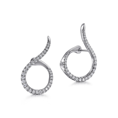 Klasique .72ct Diamond White Gold Earrings by Gabriel & Co. - Available at SHOPKURY.COM. Free Shipping on orders over $200. Trusted jewelers since 1965, from San Juan, Puerto Rico.