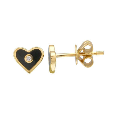 Color Heart Diamond Stud Earrings by Kury - Available at SHOPKURY.COM. Free Shipping on orders over $200. Trusted jewelers since 1965, from San Juan, Puerto Rico.