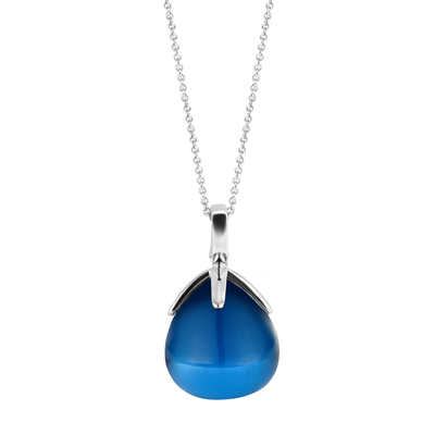 Dark Blue Flowerbud Necklace by Ti Sento - Available at SHOPKURY.COM. Free Shipping on orders over $200. Trusted jewelers since 1965, from San Juan, Puerto Rico.
