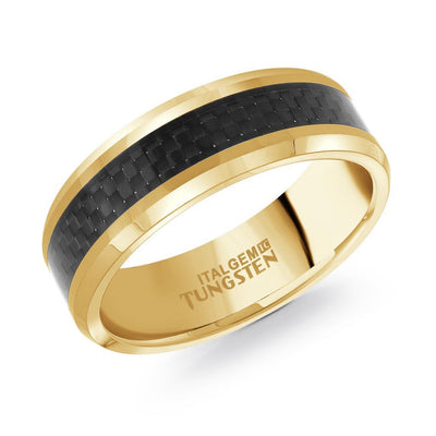8mm Tungsten Carbon Fiber Ring by Italgem - Available at SHOPKURY.COM. Free Shipping on orders over $200. Trusted jewelers since 1965, from San Juan, Puerto Rico.