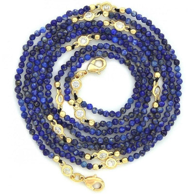 Lapis Lazuli Multi-way Chain by Kury - Available at SHOPKURY.COM. Free Shipping on orders over $200. Trusted jewelers since 1965, from San Juan, Puerto Rico.