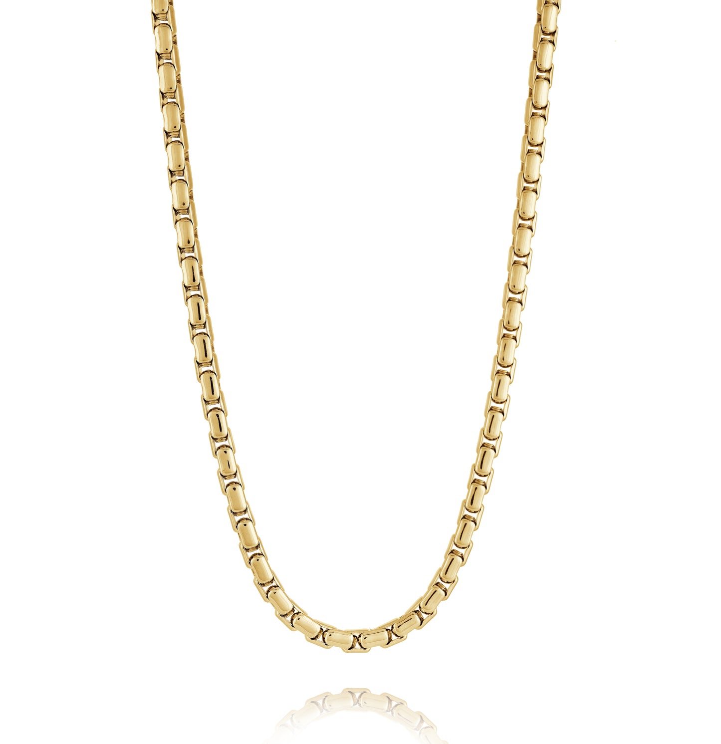 Vertical Round 4MM Yellow IP Steel Chain by Italgem - Available at SHOPKURY.COM. Free Shipping on orders over $200. Trusted jewelers since 1965, from San Juan, Puerto Rico.