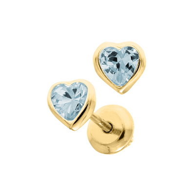 March Heart Baby Blue Birthstone Earrings by Kury - Available at SHOPKURY.COM. Free Shipping on orders over $200. Trusted jewelers since 1965, from San Juan, Puerto Rico.