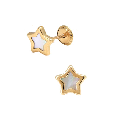 7MM Mother Pearl Star Earrings by Kury - Available at SHOPKURY.COM. Free Shipping on orders over $200. Trusted jewelers since 1965, from San Juan, Puerto Rico.