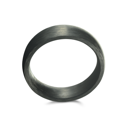 Pure Black Carbon Fibre Classic 6mm Ring by Italgem - Available at SHOPKURY.COM. Free Shipping on orders over $200. Trusted jewelers since 1965, from San Juan, Puerto Rico.