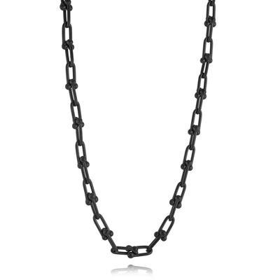 13.5mm Black IP Steel U-Link Chain by Italgem - Available at SHOPKURY.COM. Free Shipping on orders over $200. Trusted jewelers since 1965, from San Juan, Puerto Rico.