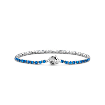 Brilliance Blue Tennis Bracelet by Ti Sento - Available at SHOPKURY.COM. Free Shipping on orders over $200. Trusted jewelers since 1965, from San Juan, Puerto Rico.