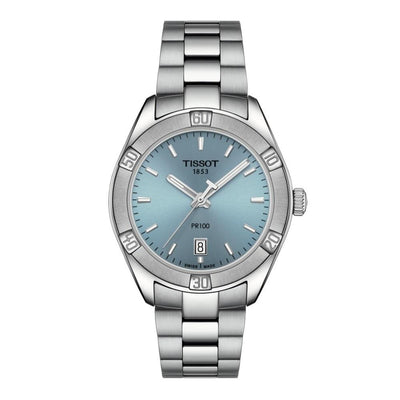 PR 100 Light Blue 36MM by Tissot - Available at SHOPKURY.COM. Free Shipping on orders over $200. Trusted jewelers since 1965, from San Juan, Puerto Rico.