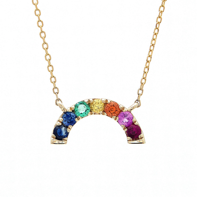 Happy Rainbow Necklace by Kury - Available at SHOPKURY.COM. Free Shipping on orders over $200. Trusted jewelers since 1965, from San Juan, Puerto Rico.