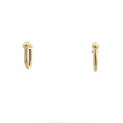Hardware Link Huggie Earrings - SHOPKURY.COM