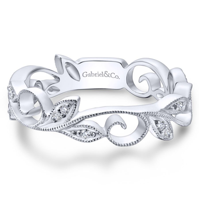 14K White Gold Ivy Ring by Gabriel & Co. - Available at SHOPKURY.COM. Free Shipping on orders over $200. Trusted jewelers since 1965, from San Juan, Puerto Rico.