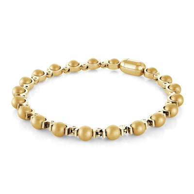 Sandblasted Gold IP Magnetic Bracelet by Italgem - Available at SHOPKURY.COM. Free Shipping on orders over $200. Trusted jewelers since 1965, from San Juan, Puerto Rico.
