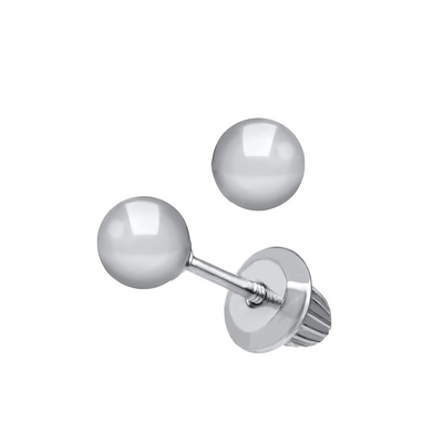 White Gold Ball Earrings by Kury - Available at SHOPKURY.COM. Free Shipping on orders over $200. Trusted jewelers since 1965, from San Juan, Puerto Rico.