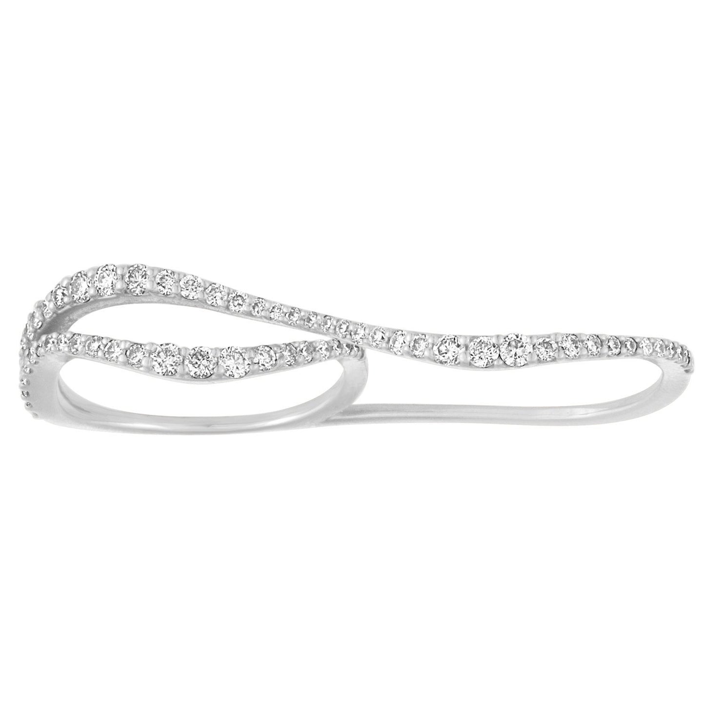 Two Finger Wave Diamond Ring by Kury - Available at SHOPKURY.COM. Free Shipping on orders over $200. Trusted jewelers since 1965, from San Juan, Puerto Rico.