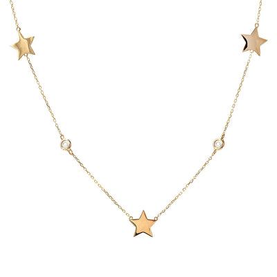 Star and Diamond Stations Necklace by Kury - Available at SHOPKURY.COM. Free Shipping on orders over $200. Trusted jewelers since 1965, from San Juan, Puerto Rico.