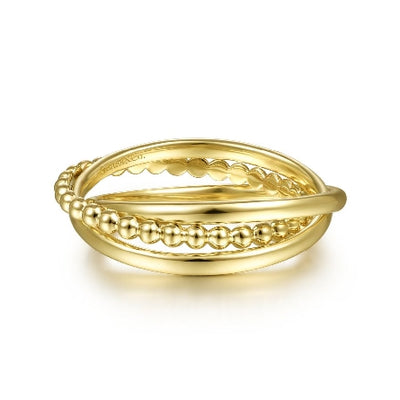 Criss Cross Rolling Ring by Gabriel & Co. - Available at SHOPKURY.COM. Free Shipping on orders over $200. Trusted jewelers since 1965, from San Juan, Puerto Rico.