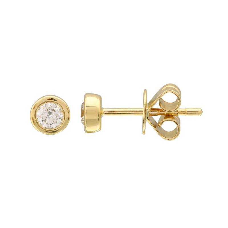4MM Diamond Gold Stud Earrings by Kury - Available at SHOPKURY.COM. Free Shipping on orders over $200. Trusted jewelers since 1965, from San Juan, Puerto Rico.