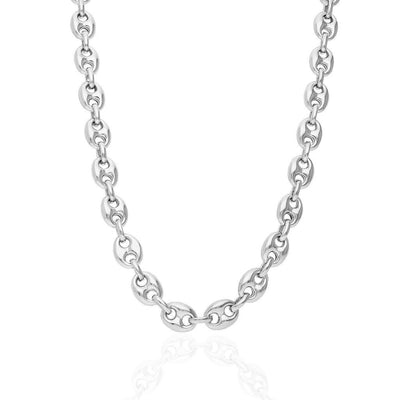 Puffed Mariner 10mm Silver Chain by Kury - Available at SHOPKURY.COM. Free Shipping on orders over $200. Trusted jewelers since 1965, from San Juan, Puerto Rico.