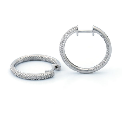 Kury Diamond Huggie Earrings 2.5X22MM by Kury - Available at SHOPKURY.COM. Free Shipping on orders over $200. Trusted jewelers since 1965, from San Juan, Puerto Rico.