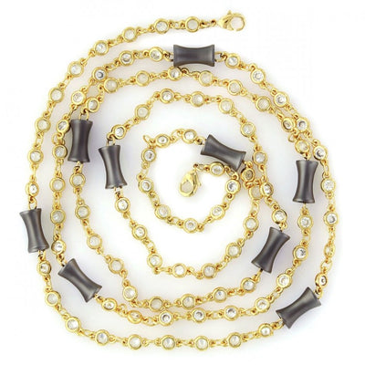 Matte Drum Two Tone Multi Way Chain by Kury - Available at SHOPKURY.COM. Free Shipping on orders over $200. Trusted jewelers since 1965, from San Juan, Puerto Rico.
