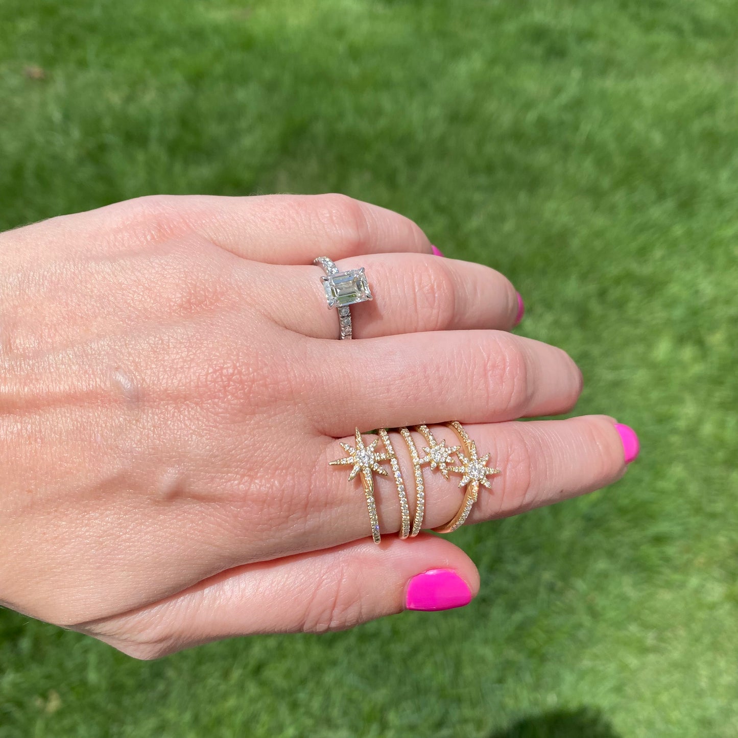 Star Cluster Diamond Ring by Gabriel & Co. - Available at SHOPKURY.COM. Free Shipping on orders over $200. Trusted jewelers since 1965, from San Juan, Puerto Rico.