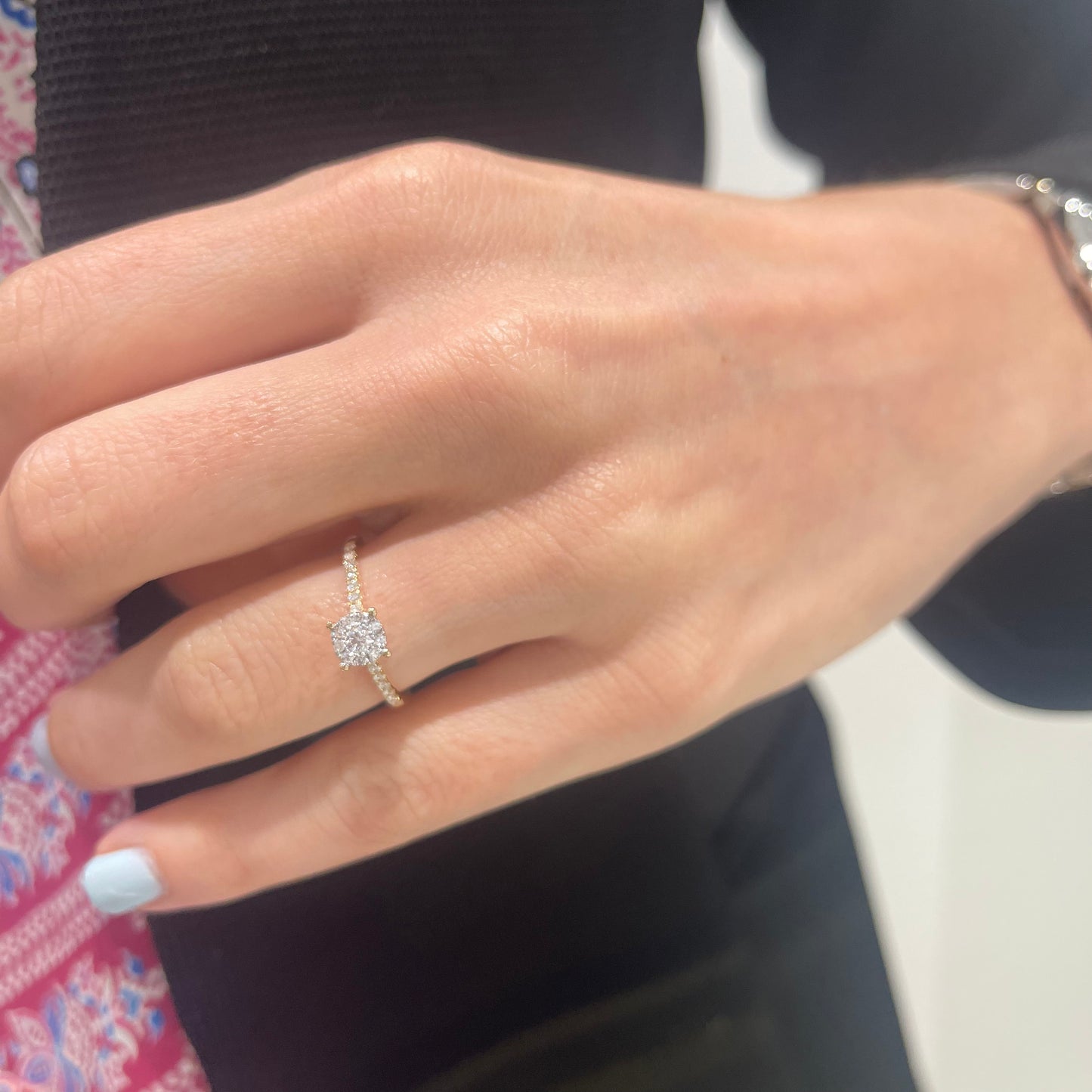 .50ct Diamond Illusion Shank Yellow Gold Ring by Kury Bridal - Available at SHOPKURY.COM. Free Shipping on orders over $200. Trusted jewelers since 1965, from San Juan, Puerto Rico.