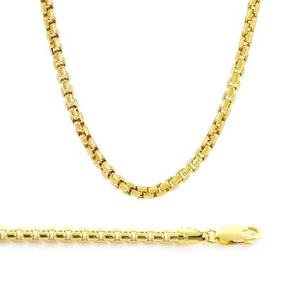 Round Box Chain 3.5MM by Kury - Available at SHOPKURY.COM. Free Shipping on orders over $200. Trusted jewelers since 1965, from San Juan, Puerto Rico.