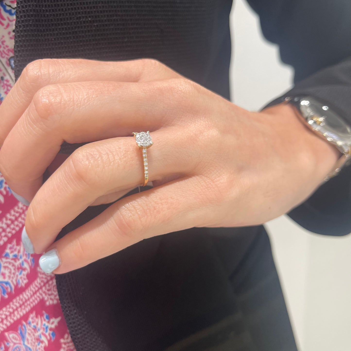 .50ct Diamond Illusion Shank Yellow Gold Ring by Kury Bridal - Available at SHOPKURY.COM. Free Shipping on orders over $200. Trusted jewelers since 1965, from San Juan, Puerto Rico.