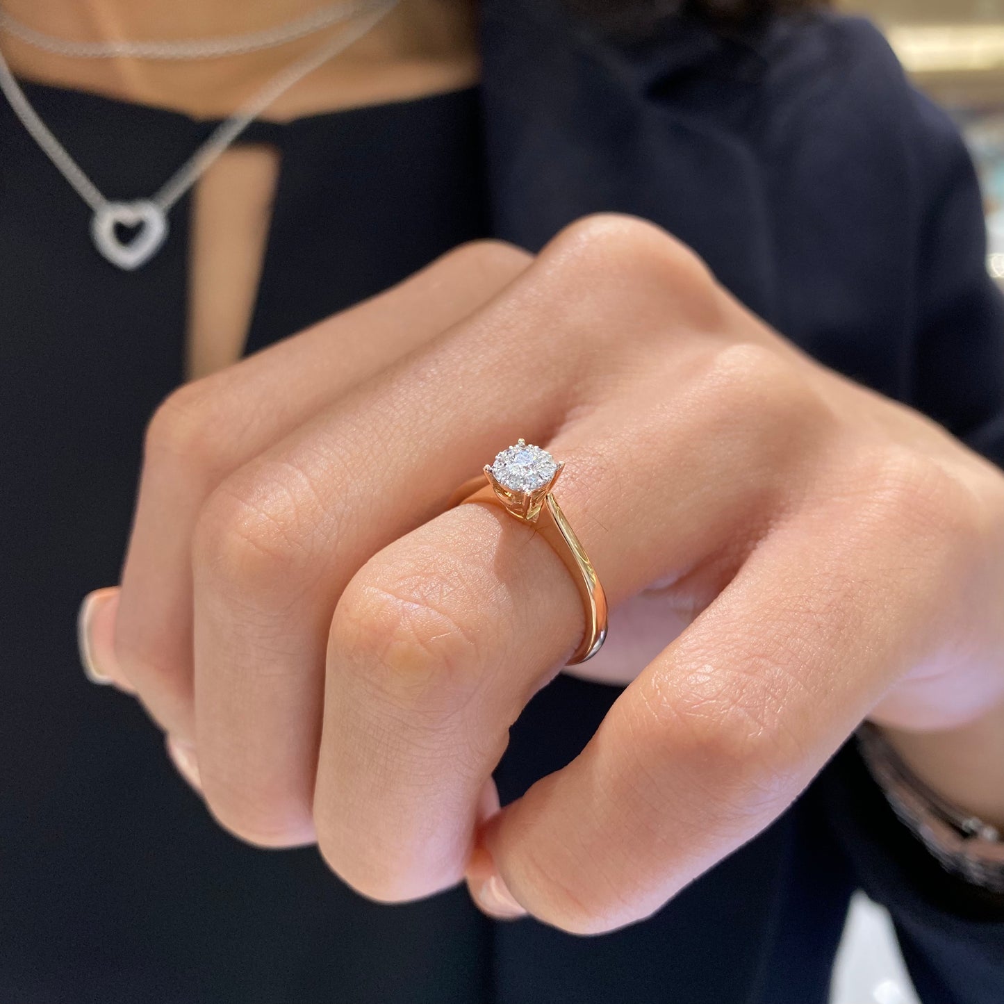 .50ct Diamond Illusion Rose Gold Ring by Kury Bridal - Available at SHOPKURY.COM. Free Shipping on orders over $200. Trusted jewelers since 1965, from San Juan, Puerto Rico.