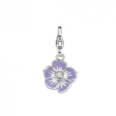 Purple Flower Charm by Ti Sento - Available at SHOPKURY.COM. Free Shipping on orders over $200. Trusted jewelers since 1965, from San Juan, Puerto Rico.