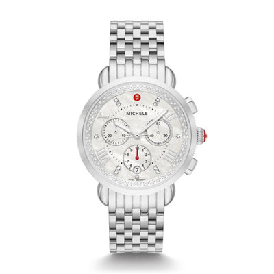 Sail Steel Diamonds Watch by Michele - Available at SHOPKURY.COM. Free Shipping on orders over $200. Trusted jewelers since 1965, from San Juan, Puerto Rico.