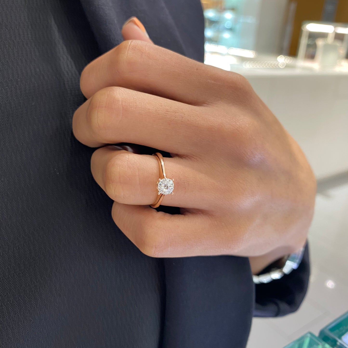 .50ct Diamond Illusion Rose Gold Ring by Kury Bridal - Available at SHOPKURY.COM. Free Shipping on orders over $200. Trusted jewelers since 1965, from San Juan, Puerto Rico.