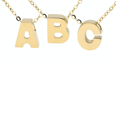 8mm Block Initial Necklace by Kury - Available at SHOPKURY.COM. Free Shipping on orders over $200. Trusted jewelers since 1965, from San Juan, Puerto Rico.