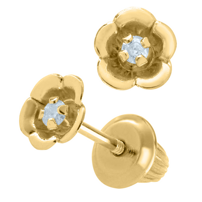 Diamond Flower Studs by Kury - Available at SHOPKURY.COM. Free Shipping on orders over $200. Trusted jewelers since 1965, from San Juan, Puerto Rico.